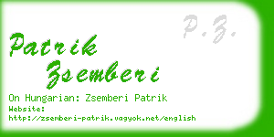 patrik zsemberi business card